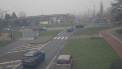 Křižovatka ulic Velká Dlážka a Polní