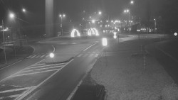 Křižovatka ulic Velká Dlážka a Polní