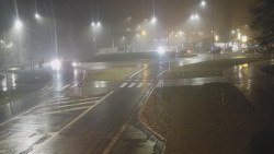 Křižovatka ulic Velká Dlážka a Polní