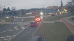 Křižovatka ulic Velká Dlážka a Polní