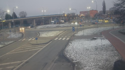 Křižovatka ulic Velká Dlážka a Polní