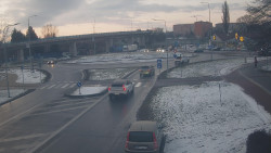 Křižovatka ulic Velká Dlážka a Polní