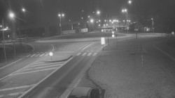 Křižovatka ulic Velká Dlážka a Polní