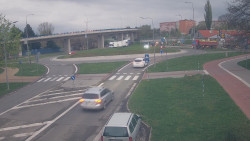 Křižovatka ulic Velká Dlážka a Polní