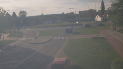 Křižovatka ulic Velká Dlážka a Polní