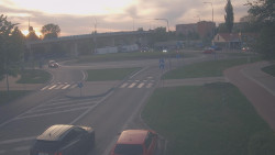 Křižovatka ulic Velká Dlážka a Polní