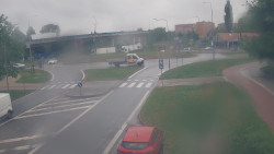 Křižovatka ulic Velká Dlážka a Polní