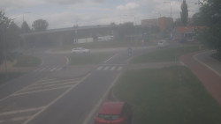 Křižovatka ulic Velká Dlážka a Polní