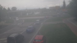 Křižovatka ulic Velká Dlážka a Polní