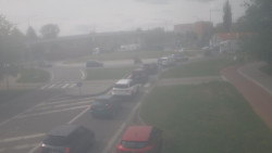 Křižovatka ulic Velká Dlážka a Polní