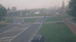 Křižovatka ulic Velká Dlážka a Polní