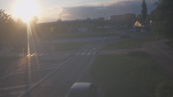 Křižovatka ulic Velká Dlážka a Polní