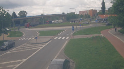 Křižovatka ulic Velká Dlážka a Polní