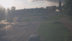 Křižovatka ulic Velká Dlážka a Polní