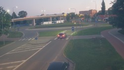 Křižovatka ulic Velká Dlážka a Polní