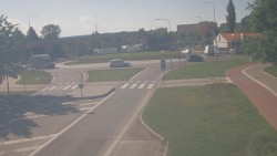 Křižovatka ulic Velká Dlážka a Polní