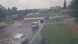Křižovatka ulic Velká Dlážka a Polní