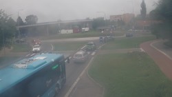 Křižovatka ulic Velká Dlážka a Polní