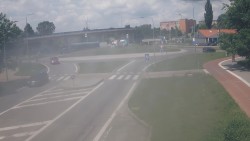 Intersection of Velká Dlážka Street and Polní Street