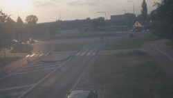 Křižovatka ulic Velká Dlážka a Polní
