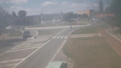 Intersection of Velká Dlážka Street and Polní Street