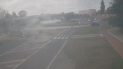 Intersection of Velká Dlážka Street and Polní Street
