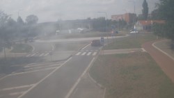 Intersection of Velká Dlážka Street and Polní Street