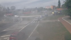 Křižovatka ulic Velká Dlážka a Polní
