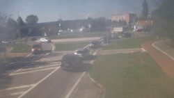 Intersection of Velká Dlážka Street and Polní Street