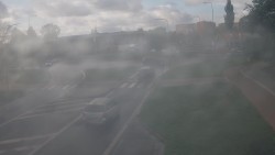 Křižovatka ulic Velká Dlážka a Polní