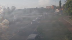 Křižovatka ulic Velká Dlážka a Polní
