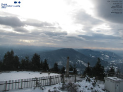 Pohled na jihozápad, Smrk