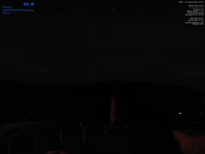 Lysá hora - Pohled na jihozápad, Smrk - 12.12.2025 v 03:00 Lysá hora - Pohled na jihozápad, Smrk - 12.12.2025 v 03:00