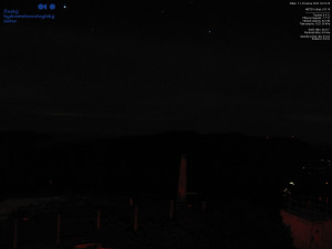 Lysá hora - Pohled na jihozápad, Smrk - 12.12.2025 v 03:15 Lysá hora - Pohled na jihozápad, Smrk - 12.12.2025 v 03:15