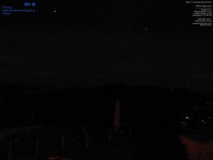 Lysá hora - Pohled na jihozápad, Smrk - 12.12.2025 v 03:30 Lysá hora - Pohled na jihozápad, Smrk - 12.12.2025 v 03:30