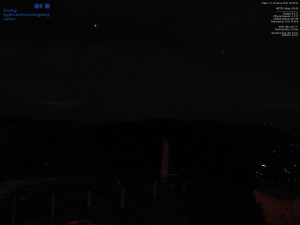 Lysá hora - Pohled na jihozápad, Smrk - 12.12.2025 v 03:45 Lysá hora - Pohled na jihozápad, Smrk - 12.12.2025 v 03:45