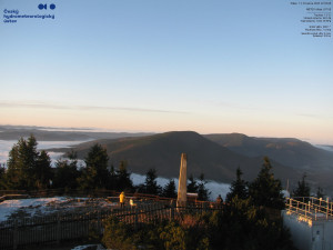 Lysá hora - Pohled na jihozápad, Smrk - 12.12.2025 v 08:00 Lysá hora - Pohled na jihozápad, Smrk - 12.12.2025 v 08:00