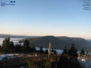 Lysá hora - Pohled na jihozápad, Smrk - 12.12.2025 v 08:15 Lysá hora - Pohled na jihozápad, Smrk - 12.12.2025 v 08:15