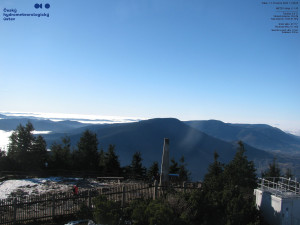 Lysá hora - Pohled na jihozápad, Smrk - 12.12.2025 v 11:45 Lysá hora - Pohled na jihozápad, Smrk - 12.12.2025 v 11:45