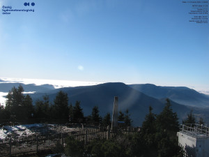 Lysá hora - Pohled na jihozápad, Smrk - 12.12.2025 v 12:30 Lysá hora - Pohled na jihozápad, Smrk - 12.12.2025 v 12:30