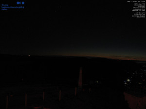 Lysá hora - Pohled na jihozápad, Smrk - 12.12.2025 v 17:30 Lysá hora - Pohled na jihozápad, Smrk - 12.12.2025 v 17:30