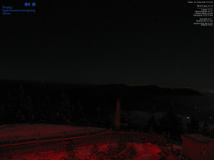 Lysá hora - Pohled na jihozápad, Smrk - 26.2.2026 v 01:15 Lysá hora - Pohled na jihozápad, Smrk - 26.2.2026 v 01:15