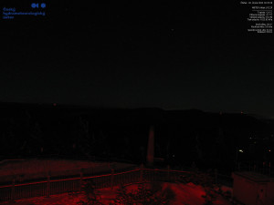 Lysá hora - Pohled na jihozápad, Smrk - 26.2.2026 v 02:30 Lysá hora - Pohled na jihozápad, Smrk - 26.2.2026 v 02:30