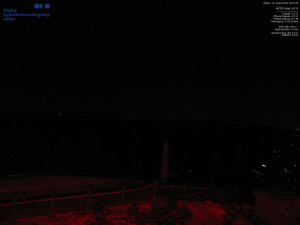 Lysá hora - Pohled na jihozápad, Smrk - 26.2.2026 v 04:15 Lysá hora - Pohled na jihozápad, Smrk - 26.2.2026 v 04:15