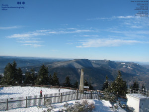 Lysá hora - Pohled na jihozápad, Smrk - 26.2.2026 v 08:15 Lysá hora - Pohled na jihozápad, Smrk - 26.2.2026 v 08:15