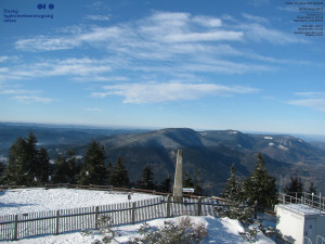 Lysá hora - Pohled na jihozápad, Smrk - 26.2.2026 v 08:30 Lysá hora - Pohled na jihozápad, Smrk - 26.2.2026 v 08:30