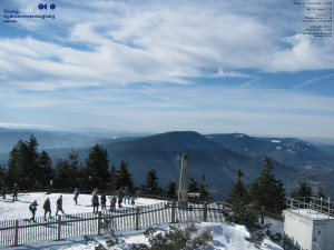 Lysá hora - Pohled na jihozápad, Smrk - 26.2.2026 v 11:15 Lysá hora - Pohled na jihozápad, Smrk - 26.2.2026 v 11:15