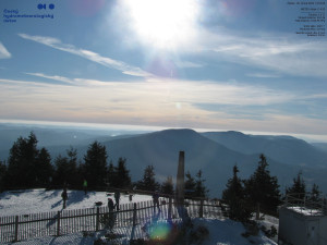 Lysá hora - Pohled na jihozápad, Smrk - 26.2.2026 v 15:00 Lysá hora - Pohled na jihozápad, Smrk - 26.2.2026 v 15:00