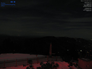 Lysá hora - Pohled na jihozápad, Smrk - 26.2.2026 v 19:30 Lysá hora - Pohled na jihozápad, Smrk - 26.2.2026 v 19:30