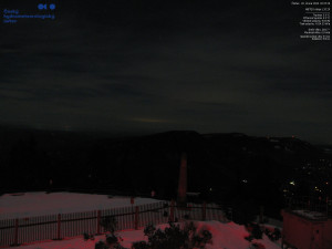 Lysá hora - Pohled na jihozápad, Smrk - 26.2.2026 v 20:30 Lysá hora - Pohled na jihozápad, Smrk - 26.2.2026 v 20:30